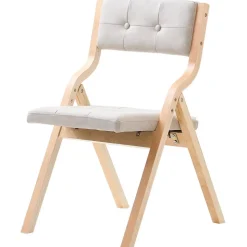 VEVOR Wooden Folding Chairs with Cushion, Set of 4, Portable Foldable Cushion Chair with Wooden Frame, Modern Padded Dining Chair for Kitchen, Office, Wedding, Party, Dining Room, Easy Assembly, White