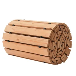 VEVOR Wooden Garden Pathway, 12 ft L x 22 in W, Non-Slip Straight Garden Walkway, Roll Out Cedar Outdoor Walkway Path with Wire Rope Connection, Decorative Garden Paver for Backyard Wedding Party