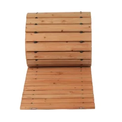 VEVOR Wooden Garden Pathway, 24 ft L x 17 in W, Non-Slip Straight Garden Walkway, Roll Out Cedar Outdoor Walkway Path with Wire Rope Connection, Decorative Garden Paver for Backyard Wedding Party