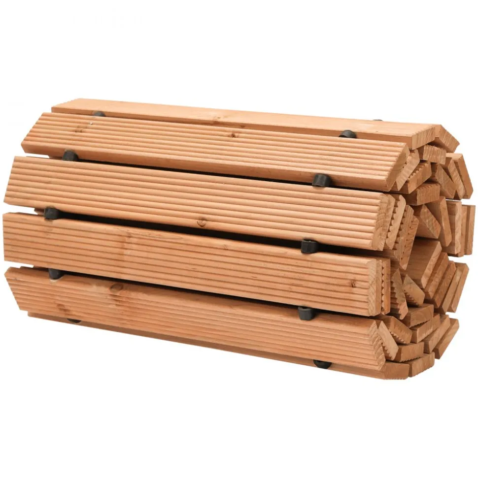 VEVOR Wooden Garden Pathway, 8 ft L x 17 in W, Non-Slip Straight Garden Walkway, Roll Out Cedar Outdoor Walkway Path with Wire Rope Connection, Decorative Garden Paver for Backyard Wedding Party