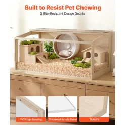 VEVOR Wooden Hamster Cage 48