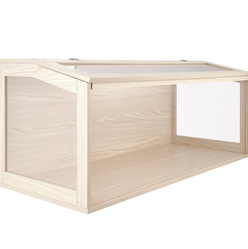 VEVOR Wooden Hamster Cage 48"x20.1"x20.1" 270° Viewing Hamster Habitat, Chewproof Acrylic Small Animal Cage with Openable Top, Large Pet Enclosure for Syrian/Dwarf Hamsters, Guinea Pigs & Gerbils