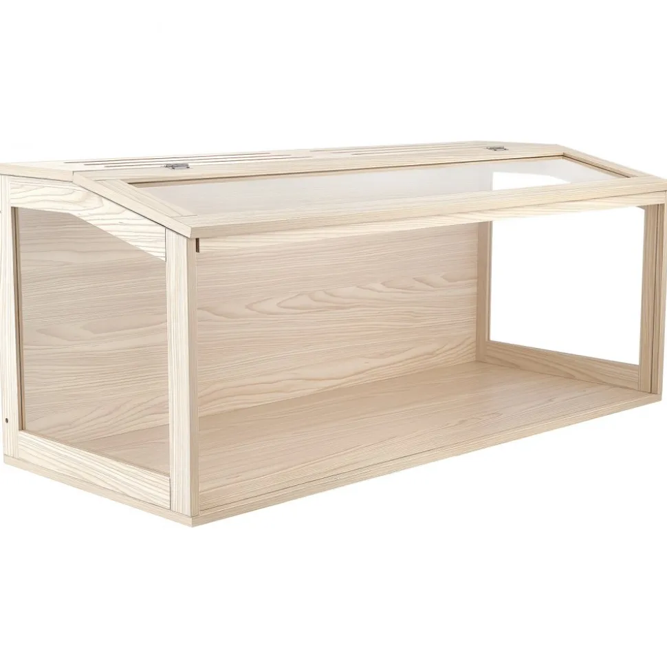 VEVOR Wooden Hamster Cage 48"x20.1"x20.1" 270° Viewing Hamster Habitat, Chewproof Acrylic Small Animal Cage with Openable Top, Large Pet Enclosure for Syrian/Dwarf Hamsters, Guinea Pigs & Gerbils
