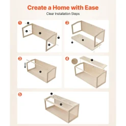 VEVOR Wooden Hamster Cage 48