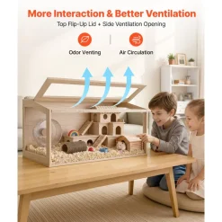 VEVOR Wooden Hamster Cage 23.8