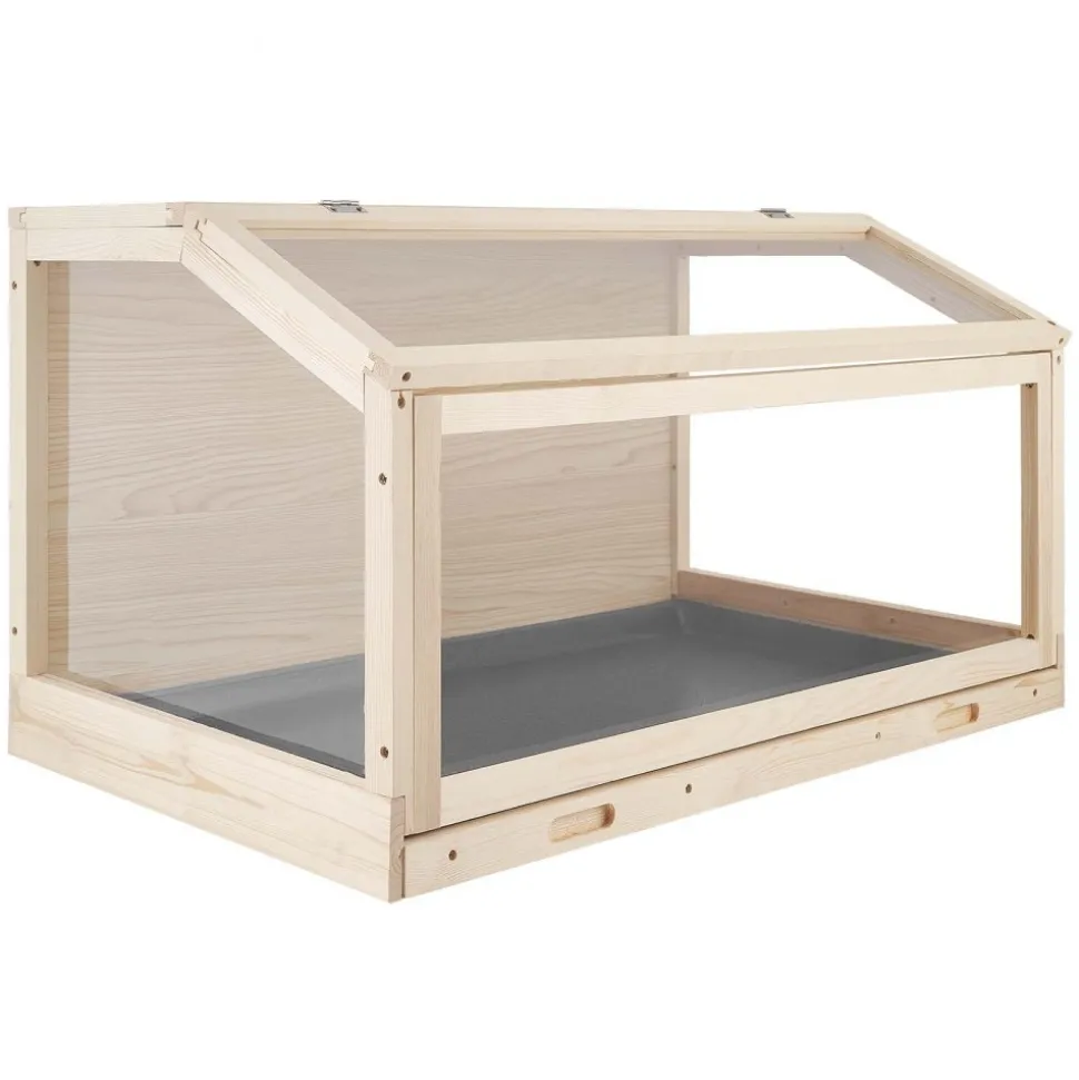 VEVOR Wooden Hamster Cage 39.4"x20.5"x19.9" 270° Viewing Hamster Habitat, Chewproof Acrylic Small Animal Cage with Openable Top, Large Pet Enclosure for Syrian/Dwarf Hamsters, Guinea Pigs & Gerbils
