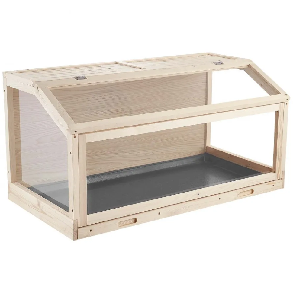 VEVOR Wooden Hamster Cage 39.4"x20.5"x19.9" 270° Viewing Hamster Habitat, Chewproof Acrylic Small Animal Cage with Openable Top, Large Pet Enclosure for Syrian/Dwarf Hamsters, Guinea Pigs & Gerbils