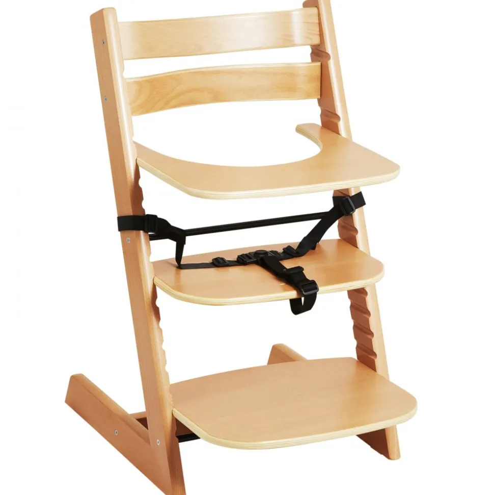 VEVOR Wooden High Chair for Babies & Toddlers, Convertible Adjustable Feeding Chair, Eat & Grow High Chair with Tray, Grow with Kid Portable Baby Dining Booster Seat, Beech Wood Toddler Chair, Natural