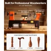 VEVOR Wood Lathe 3/4 HP 12" x 18" Benchtop Wood Lathe Machine 5 Speeds, 780/1320/1920/2640/3840 RPM, with Tool Rest, Wrenches, Faceplate, Heavy Duty, for Beginner Professional Woodworking, Woodturning