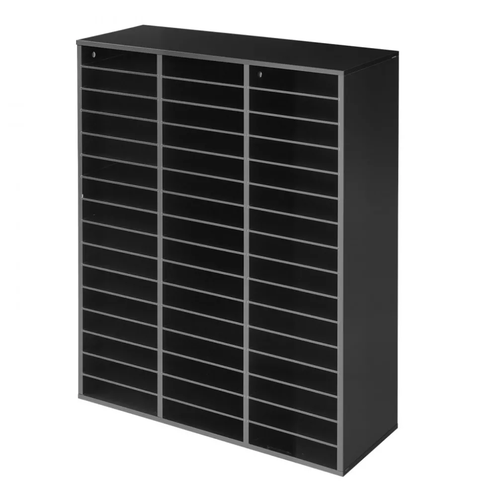 VEVOR Wood Literature Organizer 27 Compartments Office Mailboxes Brown, Countertop Literature Sorter for Files Documents Papers, with Adjustable Shelves, for Office, Home, Classroom Organization