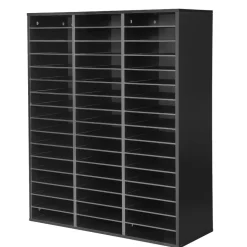 VEVOR Wood Literature Organizer 27 Compartments Office Mailboxes Brown, Countertop Literature Sorter for Files Documents Papers, with Adjustable Shelves, for Office, Home, Classroom Organization