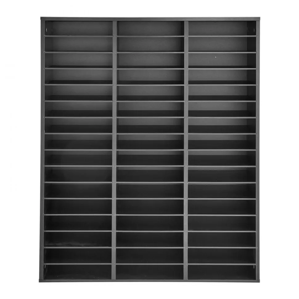 VEVOR Wood Literature Organizer 27 Compartments Office Mailboxes Brown, Countertop Literature Sorter for Files Documents Papers, with Adjustable Shelves, for Office, Home, Classroom Organization