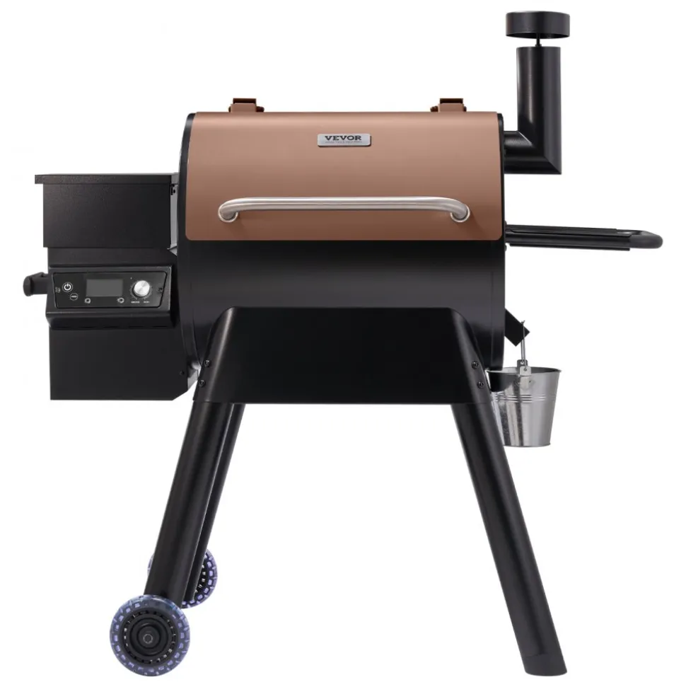 VEVOR Wood Pellet Grill Smoker, 8 in 1 BBQ Grills for Outdoor Cooking, 575 Square Inches Cook Area Electric Smokers, with WiFi-app Control, LCD Screen Controller, Meat Probe, 500°F Max Temperature