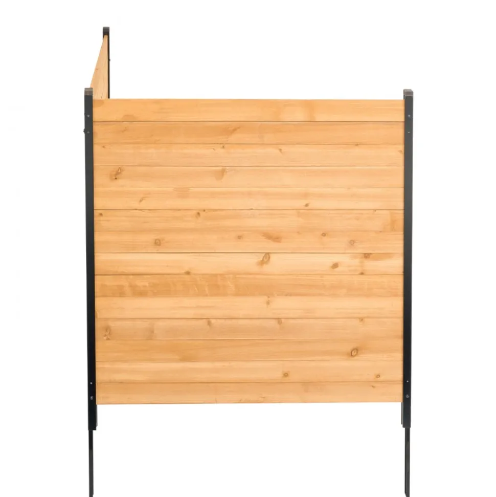 VEVOR Wood Privacy Fence, 38" W x 42" L, 2 Panel Solid Air Conditioner Fence Screen, Pool Equipment Enclosure with Metal Stakes, Easy DIY Installation, Outdoor Trash Can Hider for Garden Decoration