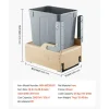 VEVOR Wood Pullout Trash Can for Kitchen Cabinets, 35 QT Garbage Waste Recycling Bin, Under Mount Waste Container, with Heavy Duty Metal Soft Close Sliding System, Door Kit, for Sink, Under Counter