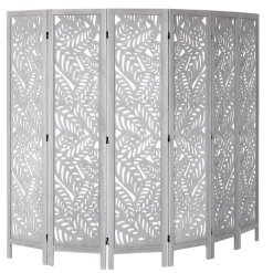 VEVOR Wood Room Divider, 6 Panel Wood Folding Privacy Screen, 66.9 Inches Tall Indoor Carved Partition Divider, Portable Decoration Screen, for Room Separation, Home, Office, Restaurant & Bedroom
