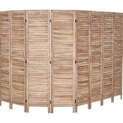 VEVOR Wood Room Divider, 8 Panel Wood Folding Privacy Screen, 66.9 Inches Tall Indoor Louvered Partition Divider, Portable Decoration Screen, for Room Separation, Home, Office, Restaurant & Bedroom