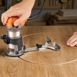 VEVOR Wood Router, 1 HP 710W, Variable Speed Palm Router Tool with 1/4 in Collet, Compact Edge Wood Trimmer with Fixed, Plunge & Tilt Base, Soft Start, for Woodworking, Trimming, DIY Projects, Corded