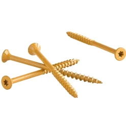 VEVOR Wood Screws 350 PCS, #10 x 3-Inch Anti-Rust Coated, Exterior Deck Screw Torx/T25 Star Drive, Metal Rust-Resistant Outdoor Decking Screws with 2 Screw Connectors, for Decking Fencing Framing