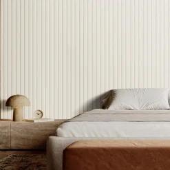 VEVOR Wood Slat Acoustic Panels 8 PCS 96 x 6 inch for Modern Wall Matte White