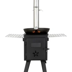 VEVOR Wood Stove, 86 inch, Alloy Steel Camping Tent Stove, Portable Wood Burning Stove with Chimney Pipes & Gloves, 1400in³Firebox Hot Tent Stove for Outdoor Cooking and Heating with 8 Pipes
