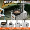 VEVOR Wood Stove, 80 inch, Stainless Steel Camping Tent Stove, Portable Wood Burning Stove with Chimney Pipes & Gloves, 700in³Firebox Hot Tent Stove for Outdoor Cooking and Heating with 8 Pipes