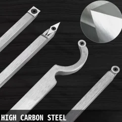 VEVOR Wood Turning Tools for Lathe 4 PCS Set, Carbide Lathe Tools with Diamond Shape, Round, Square Cutters, Turning Lathe Chisels with Comfortable Grip Handles Lathe Tools for Craft DIY Hobbyists