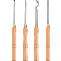 VEVOR Wood Turning Tools for Lathe 4 PCS Set, Carbide Lathe Tools with Diamond Shape, Round, Square Cutters, Turning Lathe Chisels with Comfortable Grip Handles Lathe Tools for Craft DIY Hobbyists