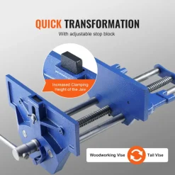 VEVOR Woodworking Vise, 13 inch Woodworking Bench Vise, Heavy-duty Cast Iron Vice for Workbench 10.6