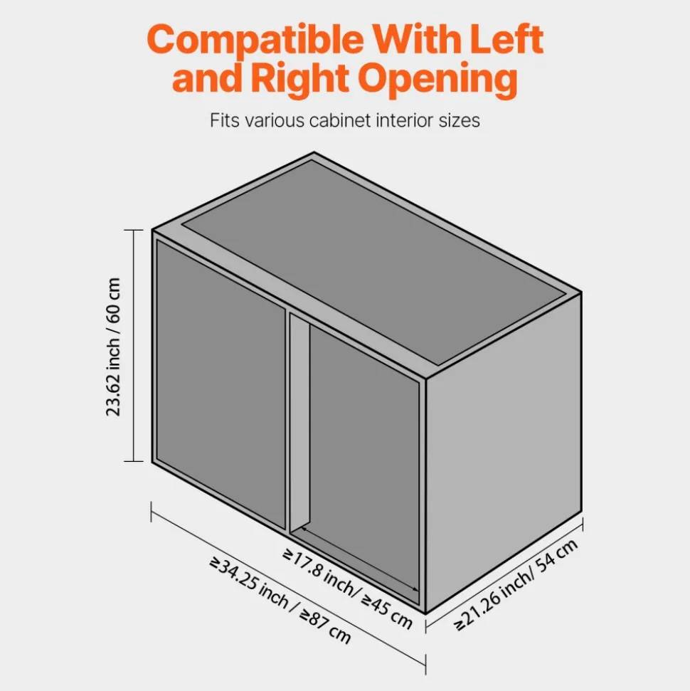 VEVOR 18"W Opening Blind Corner Pull Out Organizer, 2 Tier 4 Shelf Kitchen Cabinet Organizer, Magic Chrome Carbon Steel Storage Basket, Slide Out Storage Organizer, Left & Right Open Compatible