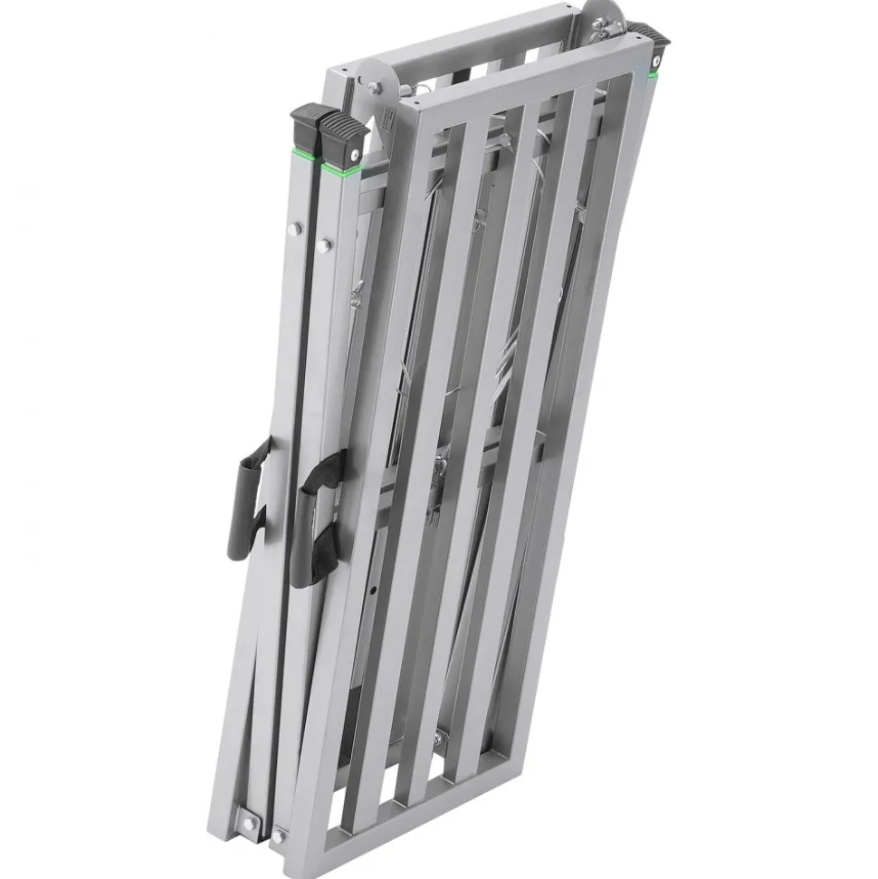 VEVOR Work Platform, 4 Gear Adjustable Height, Folding Alloy Steel Step Ladder, Portable Scaffolding Platform, 880 lb Load Capacity, Non-Slip Rubber Feet, Drywall Painting Stool, Cleaning & Washing