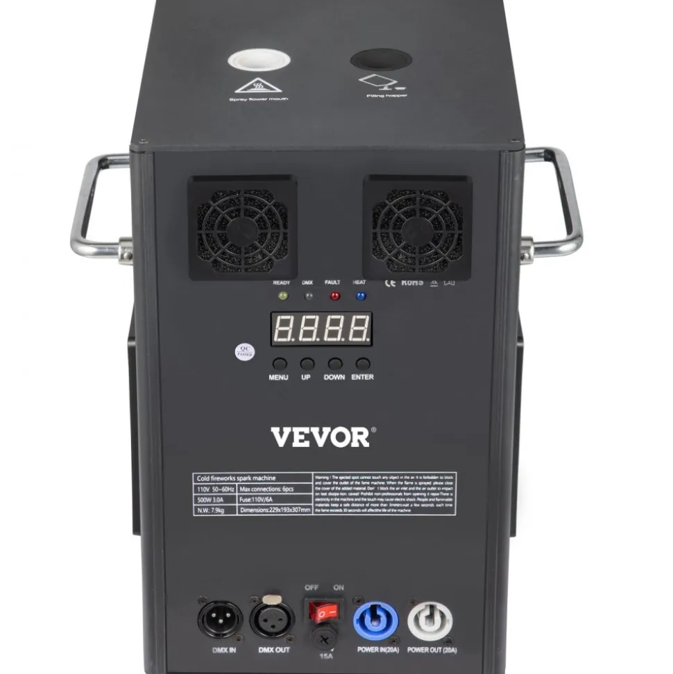 VEVOR 400W 2pcs Large Stage Equipment Special Effect Machine, Smart DMX Control Stage Equipment Showing Machine, Stage Lighting Effect Machine with Wireless Remote Control for Musical Show, Wedding