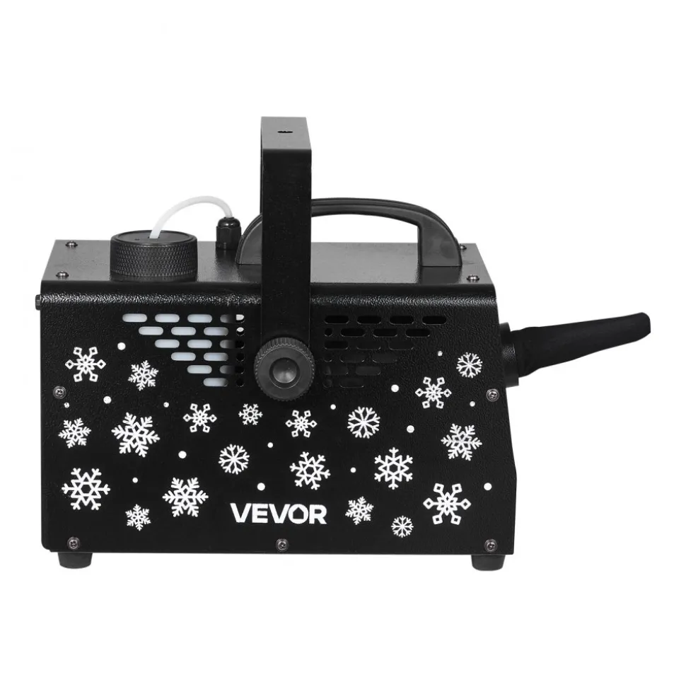 VEVOR 900W Snow Machine with 9 LED RGB Lights, 12 LED Lighting Colors, and Wireless Remote, Handheld/Hanging Outdoor Snowflake Machine Fake Snow Machines with 1L Tank for Christmas Party