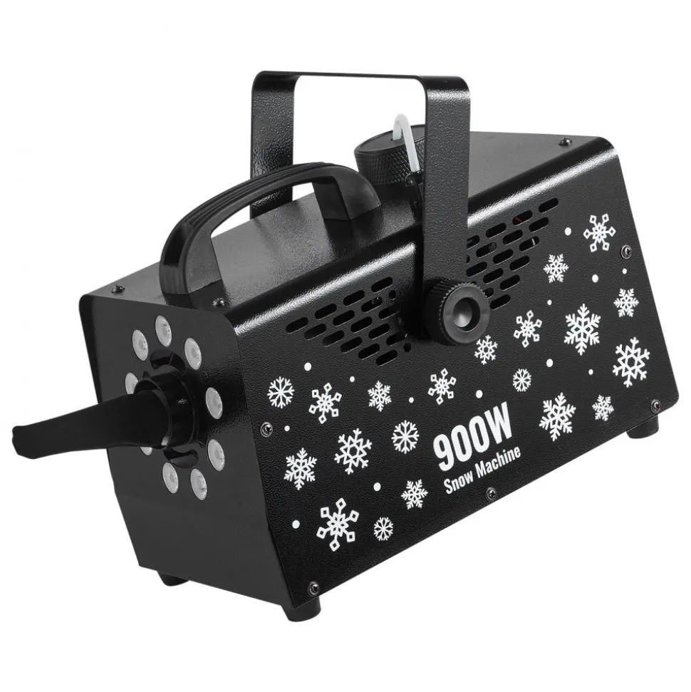 VEVOR 900W Snow Machine with 9 LED RGB Lights, 12 LED Lighting Colors, and Wireless Remote, Handheld/Hanging Outdoor Snowflake Machine Fake Snow Machines with 1L Tank for Christmas Party