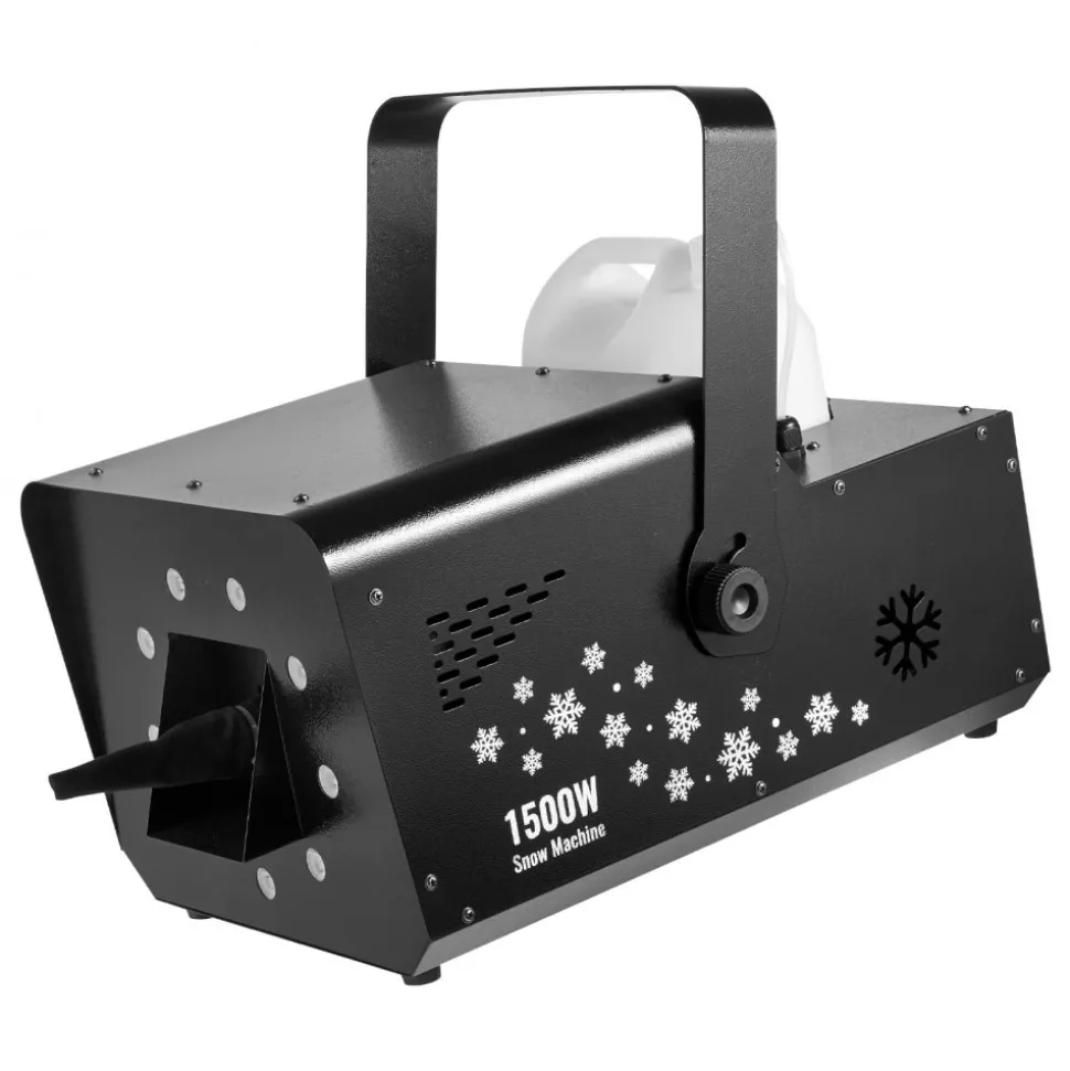 VEVOR 1500W Snow Machine with RGB DMX512 Signal Control, 9 LED Lights, Wireless Remote, High Output Snowflake Machine with 5L Tank, Portable DJ Stage Snow Maker for Christmas Parties Stage Effects