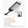 VEVOR 8000W Solar Street Lights Outdoor, 450000LM, Commercial Parking Lot Lights Dusk to Dawn, LED Flood Security Lamp with Motion Sensor, IP65 Waterproof Outdoor Lighting, for Driveway Yard, 3 Pack