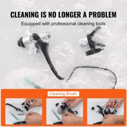 VEVOR 750W Stand Airless Paint Sprayer, 3000PSI High Efficiency Electric Airless Sprayer With Cart, Paint Sprayers for Home Interior and Exterior Furniture and Fences, Fine And Even Painting Effect