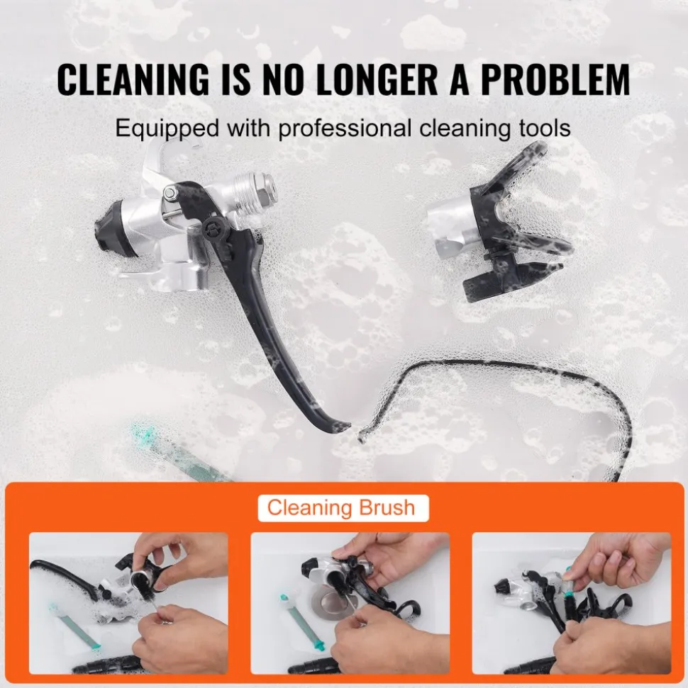 VEVOR 750W Stand Airless Paint Sprayer, 3000PSI High Efficiency Electric Airless Sprayer With Cart, Paint Sprayers for Home Interior and Exterior Furniture and Fences, Fine And Even Painting Effect
