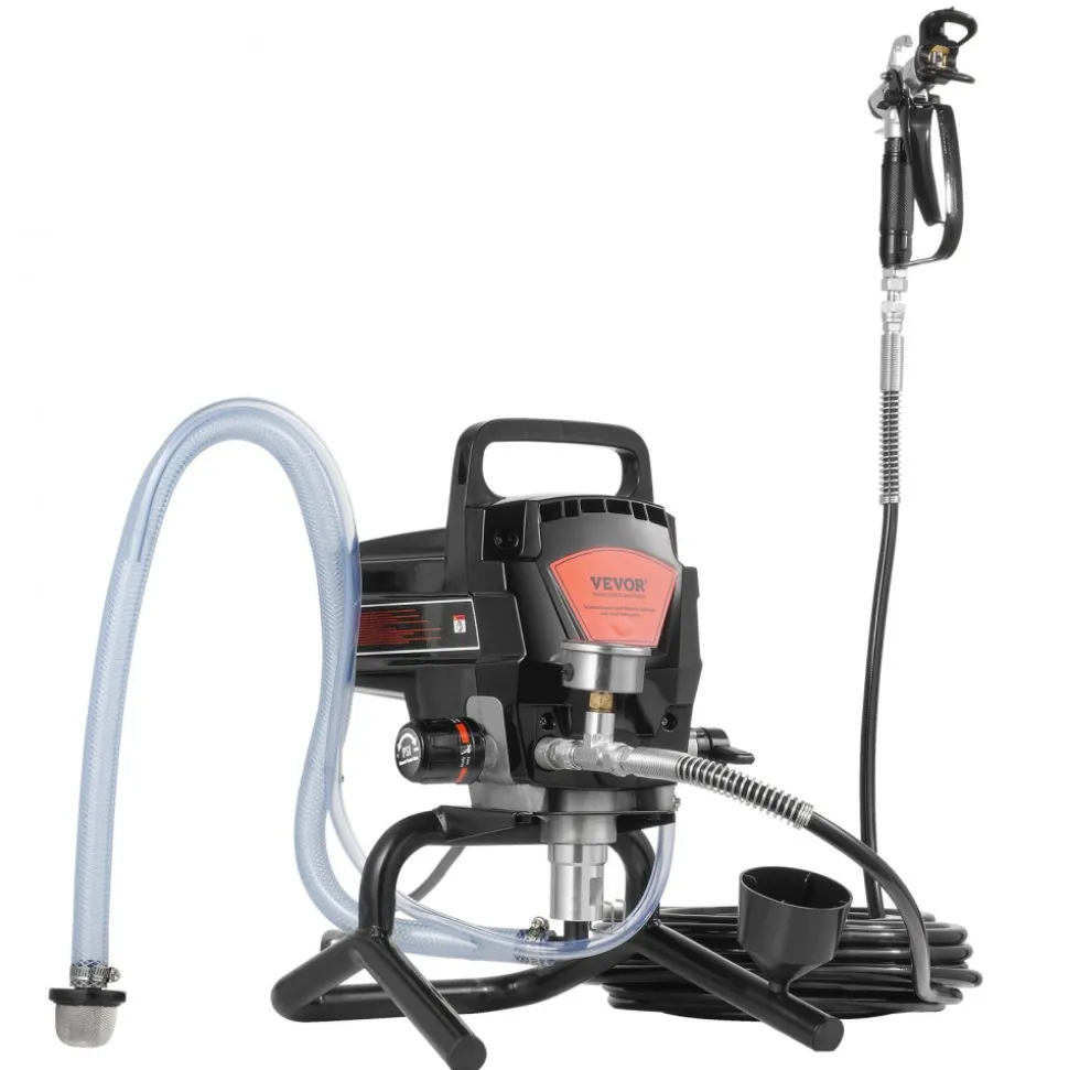 VEVOR 950W Stand Airless Paint Sprayer, 3000PSI High Efficiency Electric Airless Sprayer, Handheld Paint Sprayers for Home Interior and Exterior Furniture and Fences, Fine And Even Painting Effect