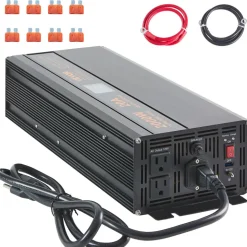 VEVOR 2000W Sump Pump Battery Backup with LCD, Automatically Shifts to Inverter Power Ensuring Uninterrupted Operation, Essential for Emergencies & Power Failures