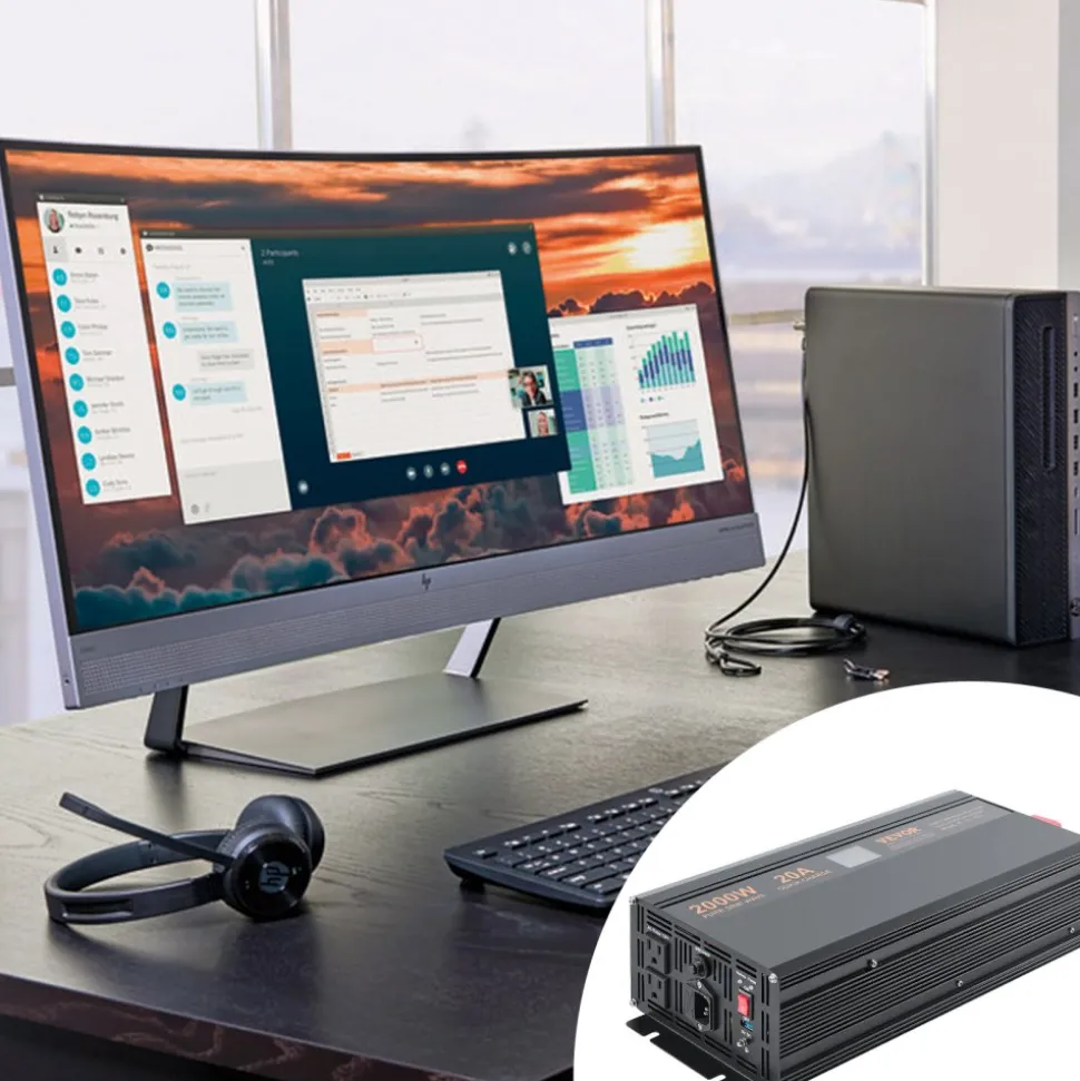 VEVOR 2000W Sump Pump Battery Backup with LCD, Automatically Shifts to Inverter Power Ensuring Uninterrupted Operation, Essential for Emergencies & Power Failures
