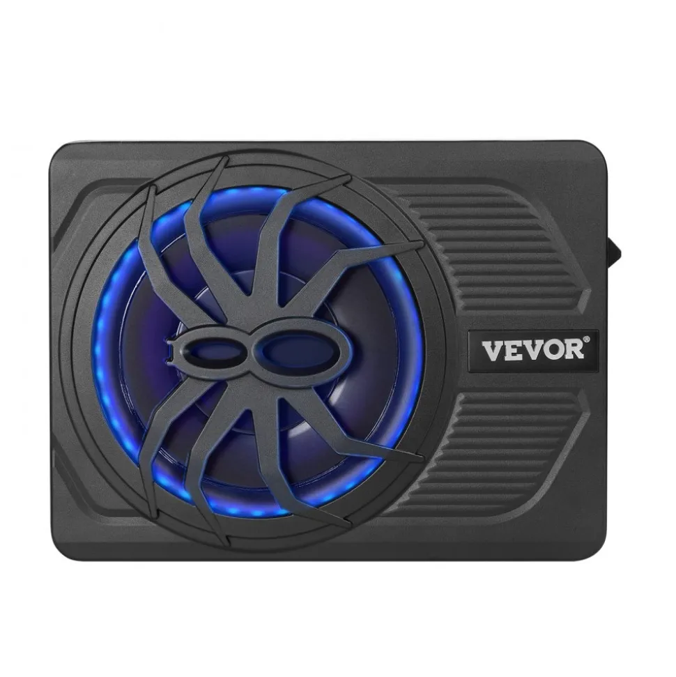 VEVOR 8" 400W Underseat Car Subwoofer, Slim Powered Car Subwoofers Under the Seat, Low Profile Audio Sub Built-in Amplifier, High/Low Level Input & Volume Controller for SUVs, Car, Truck, RV