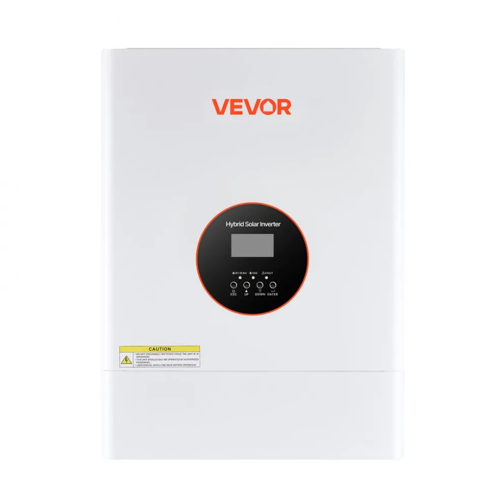 VEVOR 6000W 48V Hybrid Solar Inverter, 120V/240V Split Phase, Built-in 120A MPPT Solar Controller, Low Frequency Pure Sine Wave Power Inverter Charger, for Lead Acid Lithium Battery Off-Grid Systems