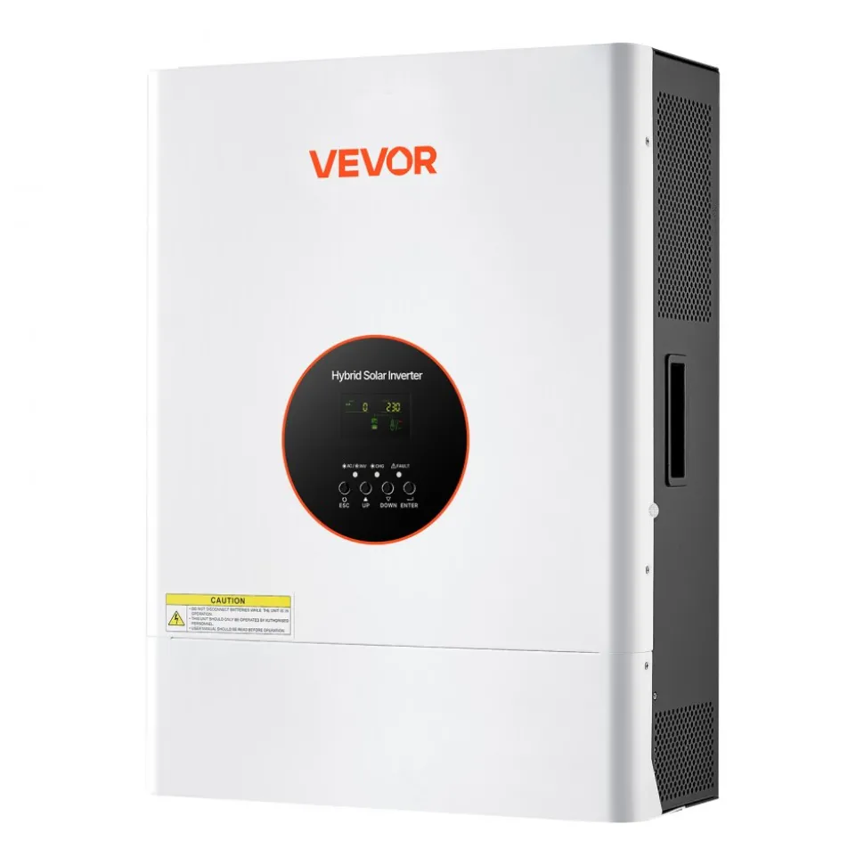 VEVOR 6000W 48V Hybrid Solar Inverter, 120V/240V Split Phase, Built-in 120A MPPT Solar Controller, Low Frequency Pure Sine Wave Power Inverter Charger, for Lead Acid Lithium Battery Off-Grid Systems