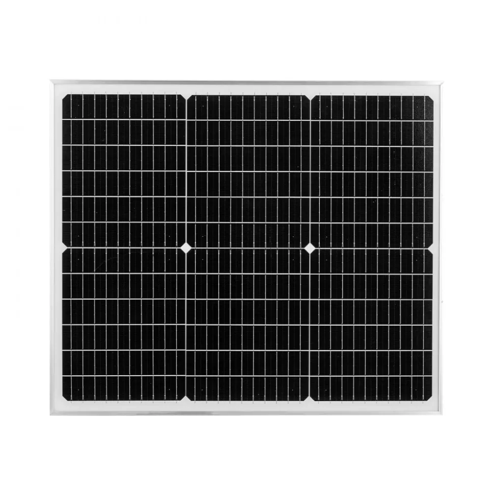 VEVOR 50W 12V Solar Battery Charger Maintainer, Mono Solar Panel Trickle Battery Charger with Upgraded MPPT Controller, IP65 Waterproof for Car Boat RV Trailer Flat Rooftop (Bracket Not Included)