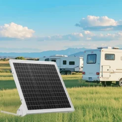VEVOR 20W 12V Solar Battery Trickle Charger Maintainer, Mono Solar Panel Battery Charger with Built-in MPPT Controller & Adjustable Mount Bracket, IP65 Waterproof for Car Boat RV Trailer House Roof