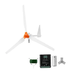 VEVOR 1000W 12V Wind Turbine Generator, 3-Blade Wind Turbine Kit with Wind/Solar Hybrid Controller, Efficient 3-Phase AC Permanent Wind Power Generator for RV Boat Home Farm (Tower Pole Not Include)