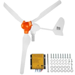 VEVOR 800W Wind Turbine Generator, 12V Wind Turbine Kit, 3-Blade Wind Power Generator with MPPT Controller, Adjustable Windward Direction & 2.5m/s Start Wind Speed, Suitable for Home, Farm, RVs, Boats