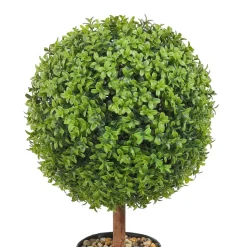VEVOR 2x Artificial Boxwood Ball Ø40,6cm Garden Deco Boxwood in Flowerpot Ball Artificial Boxwood Ball Artificial Plant made of PE, Wood, PP incl. 4 pcs. Decorative butterflies and 10 pcs. Replacement