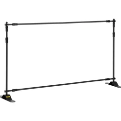 VEVOR 10 x 8 Ft Backdrop Banner Stand Adjustable Height and Width Newest Step and Repeat for Trade Show Wall Exhibitor Photo Booth Background